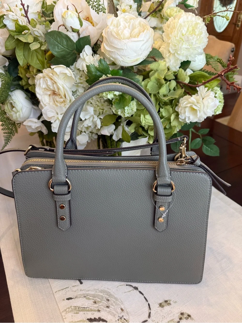 kate spade Green Pebbled Leather Top-Handle Satchel